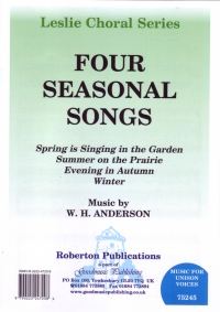 Four Seasonal Songs Anderson Unison Sheet Music Songbook