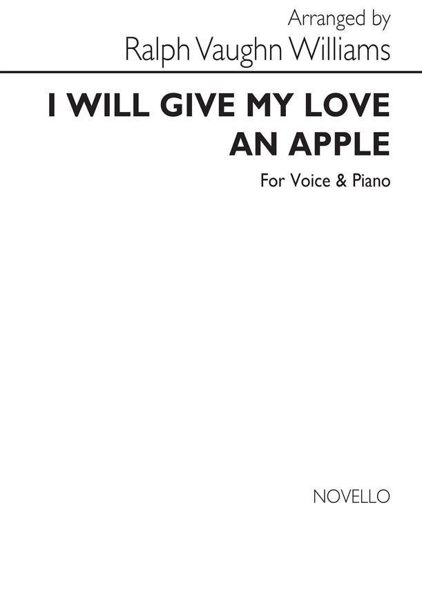 I Will Give My Love An Apple Vaughan Williams Unis Sheet Music Songbook