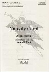 Nativity Carol Rutter/pont Red Accomp Unison Sheet Music Songbook