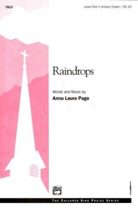 Raindrops Page Unison Sheet Music Songbook