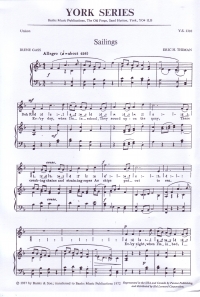 Sailings Thiman/gass Unison Sheet Music Songbook