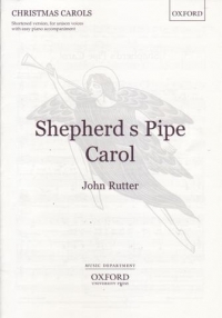 Shepherds Pipe Carol Rutter Short Version Unison Sheet Music Songbook