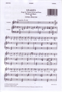 Snakes Jenkyns Unison Sheet Music Songbook