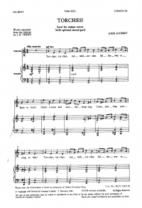 Torches Joubert Unison Sheet Music Songbook