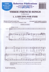 Three French Songs Cockshott Unison Sheet Music Songbook