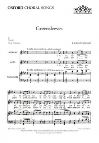 Greensleeves Vaughan Williams 2pt/piano Sheet Music Songbook