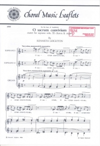 O Sacrum Convivium Leighton 2pt Ss Sheet Music Songbook