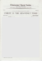 Christ Is The Heavenly Food Benger/rees Sab Sheet Music Songbook