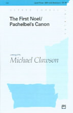 First Noel/pachelbels Canon Clawson 3pt Mixed Sheet Music Songbook