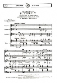 Butterfly Schumann/rose Ssc Sheet Music Songbook