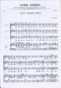 Lift Thine Eyes Mendelssohn Ssa Sheet Music Songbook