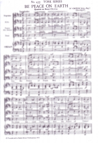 Be Peace On Earth Crotch Satb Sheet Music Songbook