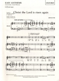 Christ The Lord Is Risen Again Rutter Satb Sheet Music Songbook