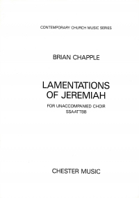 Lamentations Of Jeremiah Chapple Ssaattbb Sheet Music Songbook