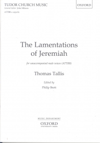 Lamentations Of Jeremiah Tallis Ed Brett Attbb Sheet Music Songbook