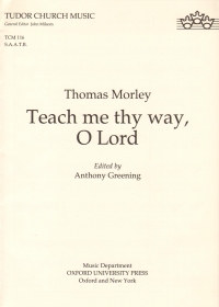 Teach Me Thy Way O Lord Morley Saatb Sheet Music Songbook