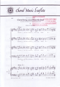 Christ Being Raised From The Dead Moore Satb Sheet Music Songbook