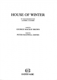 House Of Winter Maxwell Davies Satbbb Sheet Music Songbook