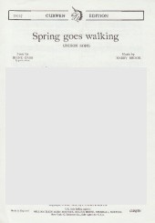 Spring Goes Walking Gass/brook Unison Sheet Music Songbook