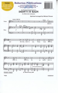 Didnt It Rain Neaum Ssaa Sheet Music Songbook