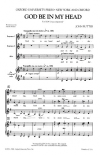 God Be In My Head Ssa Rutter Sheet Music Songbook