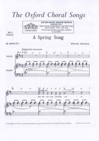 Spring Song Bridge Unison Sheet Music Songbook