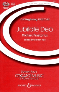 Jubilate Deo Praetorius/rao Unison Sheet Music Songbook