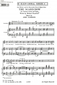 Scarecrow Clemence Unison Sheet Music Songbook