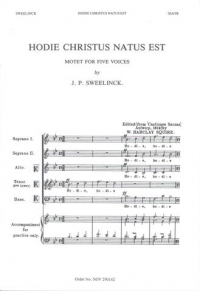 Hodie Christus Natus Est Sweelinck Ssatb Sheet Music Songbook