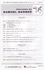 Agnus Dei Barber Lat Satb Min 5 Copies Sheet Music Songbook