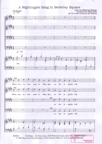 Nightingale Sang In Berkeley Square Ttbb Sheet Music Songbook