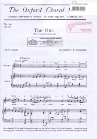 Owl Osmond Unison Sheet Music Songbook