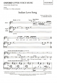 Indian Love Song Ssaa Neaum Sheet Music Songbook