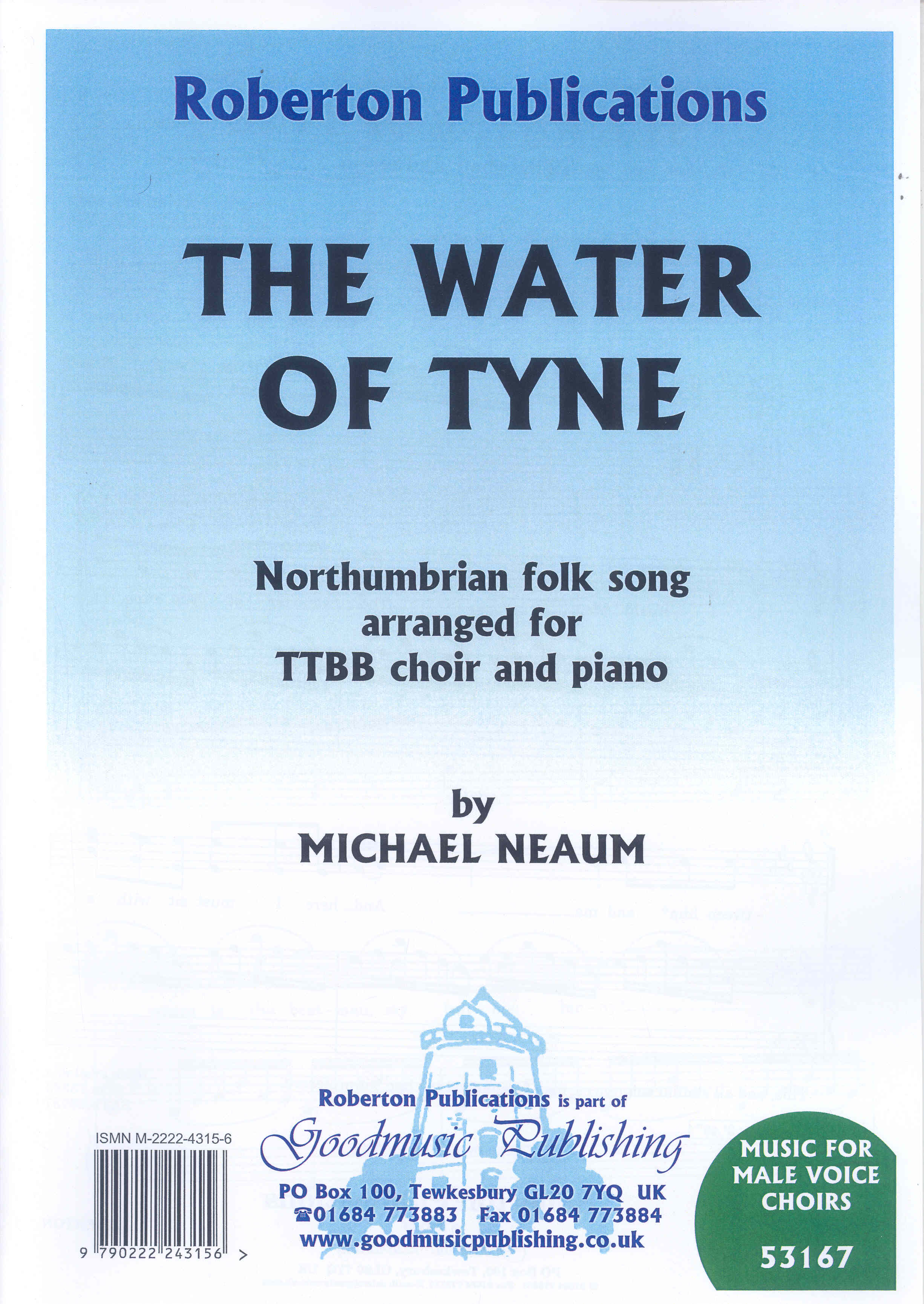 Water Of Tyne Neaum Ttbb Sheet Music Songbook