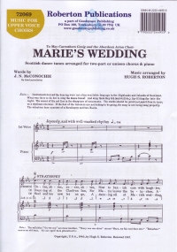 Maries Wedding 2pt Sheet Music Songbook