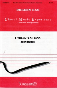 I Thank You God Burge Ss Sheet Music Songbook