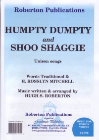 Humpty Dumpty/shoo Shaggie Unison Roberton Sheet Music Songbook