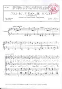 Blue Danube Waltz (2pt) Lavater Sheet Music Songbook