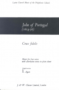 Crux Fidelis English/latin John Iv Of Portugal Sheet Music Songbook