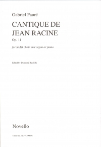 Cantique De Jean Racine Faure Op11 Satb Organ Sheet Music Songbook