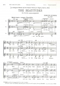 Beatitudes Rubbra Op109 Ssa Sheet Music Songbook