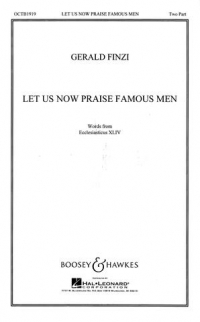 Let Us Now Praise Famous Men Sa Finzi Sheet Music Songbook