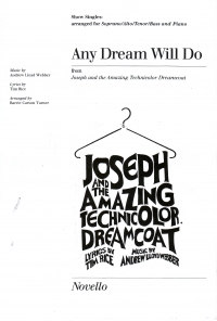 Any Dream Will Do Lloyd Webber/turner Satb Sheet Music Songbook