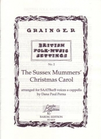 Sussex Mummers Christmas Carol Grainger Saatbb Sheet Music Songbook