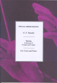 Spring Handel Unison / Piano Sheet Music Songbook