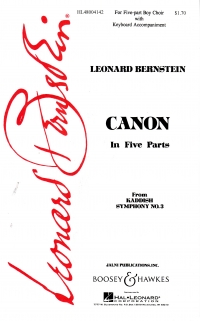 Canon In Five Parts Bernstein 5 Part Boys Chorus Sheet Music Songbook