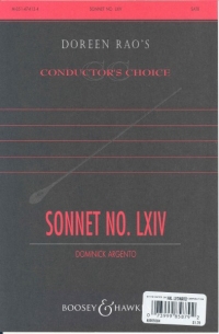 Argento Sonnet Lxiv Satb Sheet Music Songbook