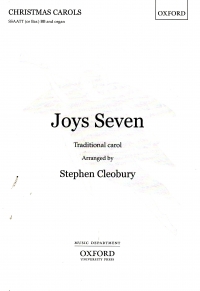 Joys Seven Cleobury Ssaattbb/organ Sheet Music Songbook