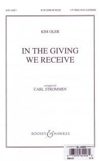 In The Giving We Receive Oler Ss Sheet Music Songbook