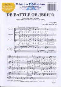 De Battle Ob Jericho Ssa Roberton Sheet Music Songbook